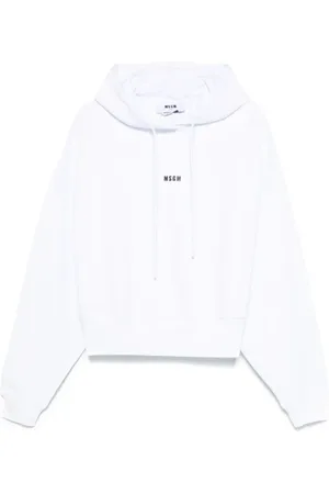 Msgm Dames, Sweatshirts & Hoodies, Wit, Maat: XS Katoen