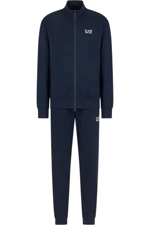EA7 Heren, Sport, Blauw, Maat: M Katoen