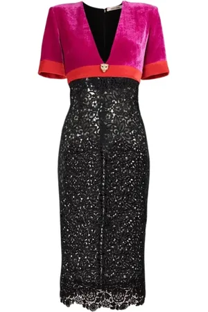 Roberto Cavalli Dames, Jurken, Paars, Maat: 2XS Velours