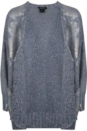 AVANT TOI Dames, Truien, Blauw, Maat: S Katoen