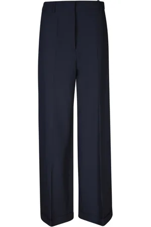 Kenzo Dames, Broeken, Blauw, Maat: XS Wol