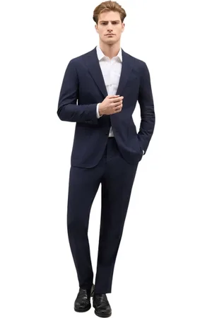 Boglioli Heren, Pakken, Blauw, Maat: M Wol