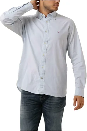 Tommy Hilfiger Heren, Overhemden, Blauw, Maat: S Katoen