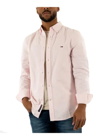 Tommy Hilfiger Heren, Overhemden, Roze, Maat: M Katoen