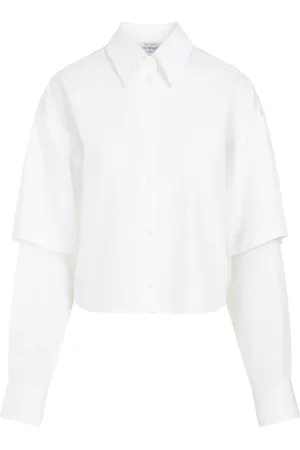 OFF-WHITE Dames, Blouses & Shirts, Wit, Maat: XS Katoen