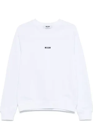 Msgm Dames, Sweatshirts & Hoodies, Wit, Maat: XS Katoen