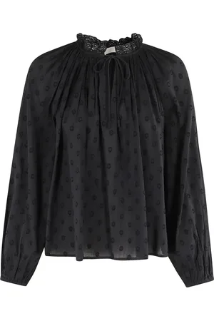 ULLA JOHNSON Dames, Blouses & Shirts, Zwart, Maat: XS Katoen