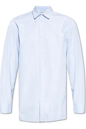 Jil Sander Heren, Overhemden, Blauw, Maat: M Katoen