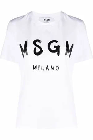 Msgm Dames, Tops, Wit, Maat: 2XS Katoen