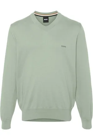 HUGO BOSS Heren, Truien, Groen, Maat: XL Katoen