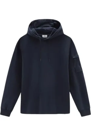 Woolrich Heren, Sweatshirts & Hoodies, Blauw, Maat: M Katoen
