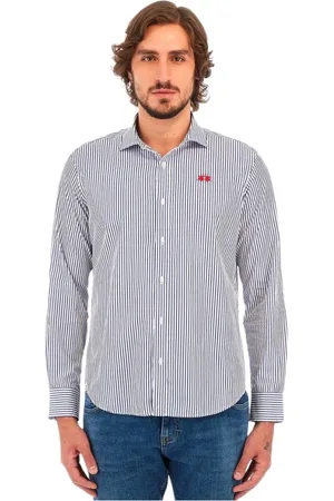 La Martina Heren, Overhemden, Blauw, Maat: XL Katoen