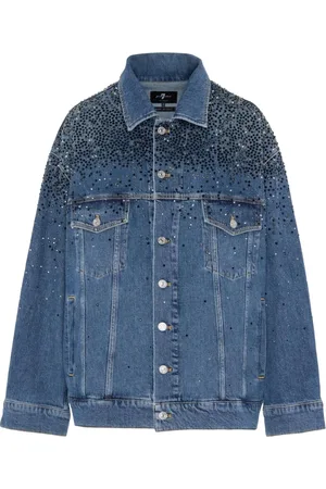 7 for all Mankind Dames, Jassen, Blauw, Maat: S Katoen