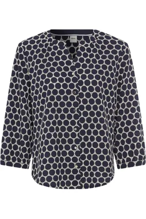 Brax Dames, Blouses & Shirts, Blauw, Maat: L