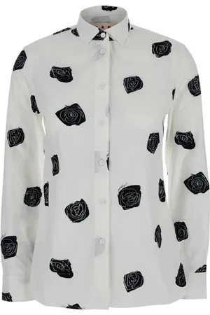 Marni Dames, Blouses & Shirts, Wit, Maat: XS Katoen