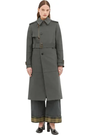 Burberry Dames, Mantels, Grijs, Maat: 2XS Katoen