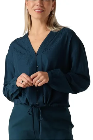 ANOTHER LABEL Dames, Blouses & Shirts, Blauw, Maat: XS