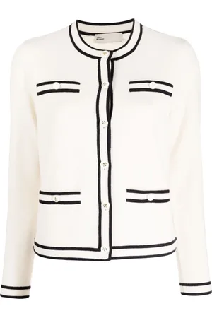 Tory Burch Dames, Truien, Wit, Maat: M