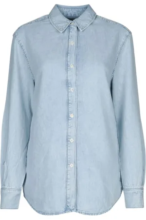 Calvin Klein Dames, Blouses & Shirts, Blauw, Maat: L Denim