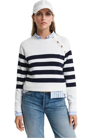 GANT Dames, Sweatshirts & Hoodies, Wit, Maat: M Katoen