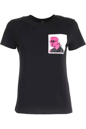 Karl Lagerfeld Dames, Tops, Zwart, Maat: XL Katoen