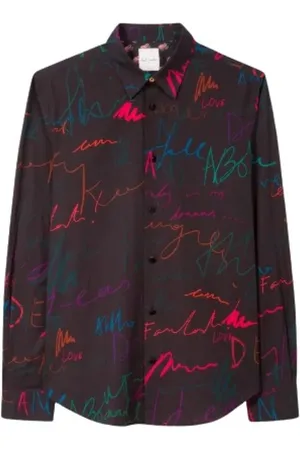 Paul Smith Heren, Overhemden, Zwart, Maat: M Katoen