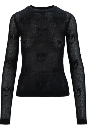 Pinko Dames, Tops, Zwart, Maat: S Wol