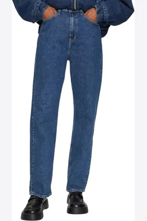 Calvin Klein Dames, Jeans, Blauw, Maat: W28 L32 Katoen
