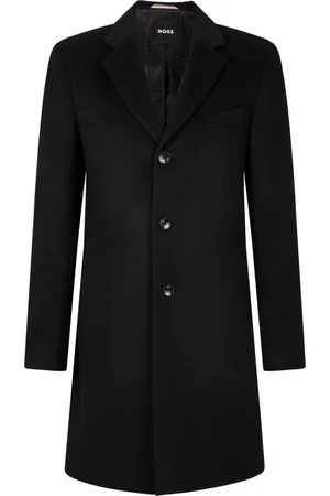 HUGO BOSS Heren, Mantels, Zwart, Maat: 3XL Wol