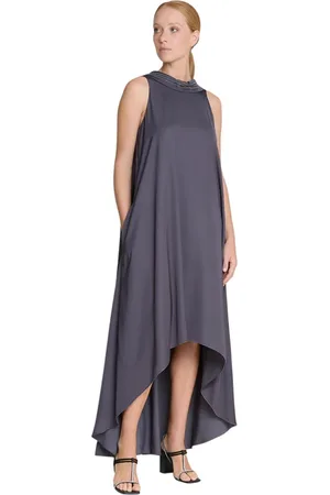 PESERICO SIGN Dames, Jurken, Blauw, Maat: S Modal