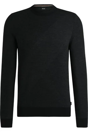 HUGO BOSS Heren, Truien, Zwart, Maat: L Wol