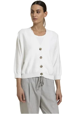 PESERICO SIGN Dames, Sweatshirts & Hoodies, Wit, Maat: S Katoen