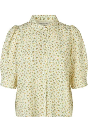 Lollys Laundry Dames, Blouses & Shirts, Geel, Maat: L Katoen