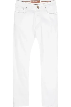 Jacob Cohen Heren, Jeans, Wit, Maat: W36 Katoen