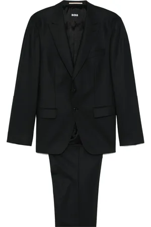 HUGO BOSS Heren, Pakken, Zwart, Maat: XL Wol