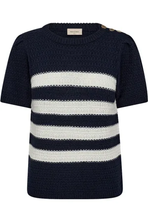 Freequent Dames, Truien, Blauw, Maat: S Katoen