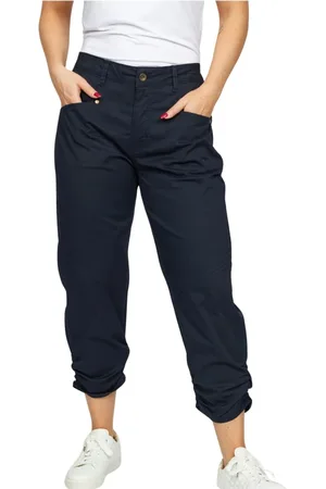2-Biz Dames, Broeken, Blauw, Maat: 2XL Katoen