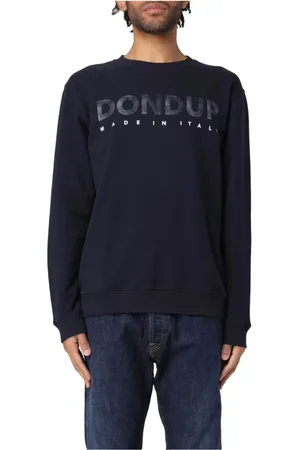 Dondup Heren, Sweatshirts & Hoodies, Blauw, Maat: L Katoen