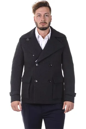 HUGO BOSS Heren, Mantels, Zwart, Maat: M Wol