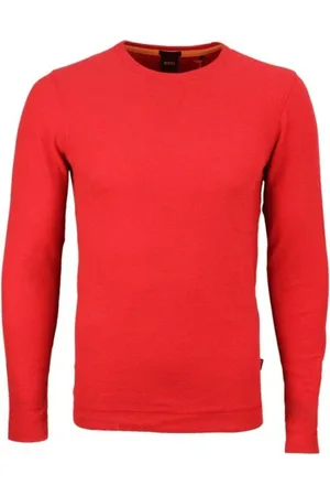 HUGO BOSS Heren, Truien, Rood, Maat: S Katoen
