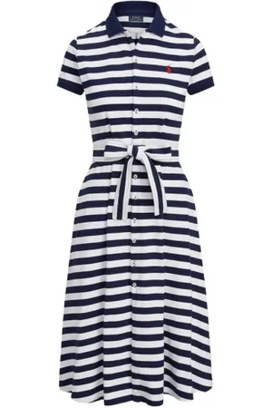 Ralph Lauren Dames, Jurken, Blauw, Maat: XS Katoen