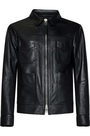 Tom Ford Heren, Jassen, Zwart, Maat: M Leer