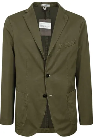 Boglioli Heren, Jassen, Groen, Maat: 2XL Katoen