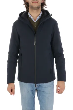 Woolrich Heren, Sweatshirts & Hoodies, Blauw, Maat: M Nylon