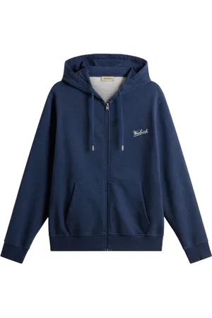 Woolrich Heren, Sweatshirts & Hoodies, Blauw, Maat: L Katoen