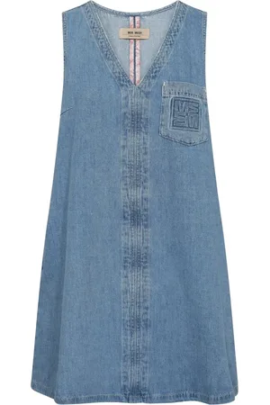 Mos Mosh Dames, Jurken, Blauw, Maat: S Denim