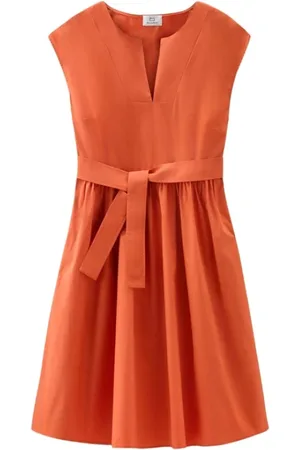 Woolrich Dames, Jurken, Oranje, Maat: L Katoen
