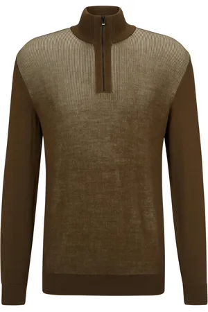 HUGO BOSS Heren, Truien, Groen, Maat: 3XL Katoen
