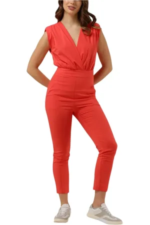 ACCESS FASHION Dames, Jumpsuits & Playsuits, Rood, Maat: XL Katoen