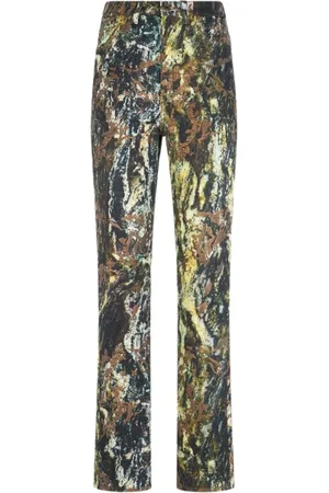 Roberto Cavalli Dames, Broeken, Veelkleurig, Maat: XS Katoen